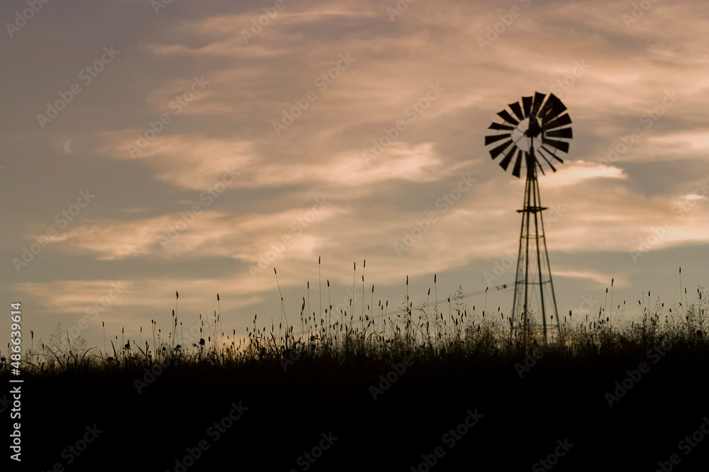 Windmill Landscape at rural farm Windmill Landscape at rural farm