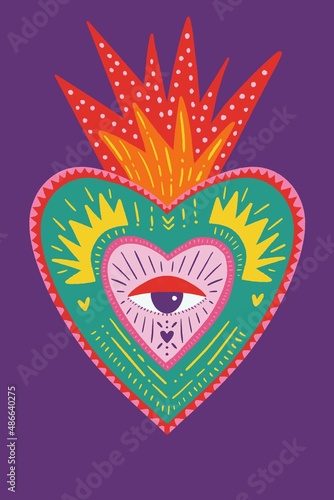 Sacred heart, love illustration photo