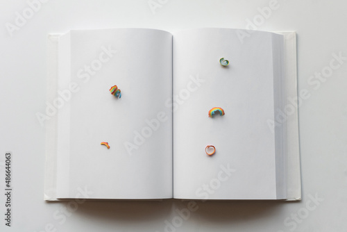 Rainbows in open book