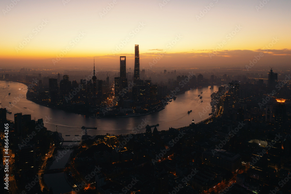 Shanghai skyline before sunrise Shanghai skyline before sunrise