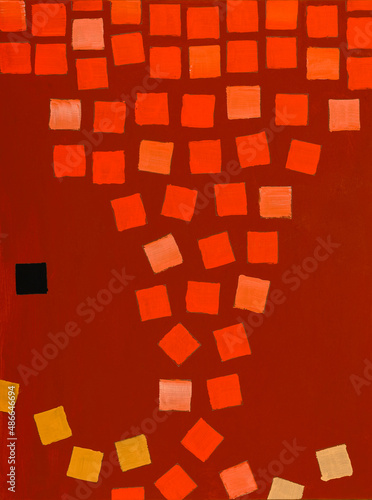 Abstract  illustration with a pattern of tumbling squares. photo