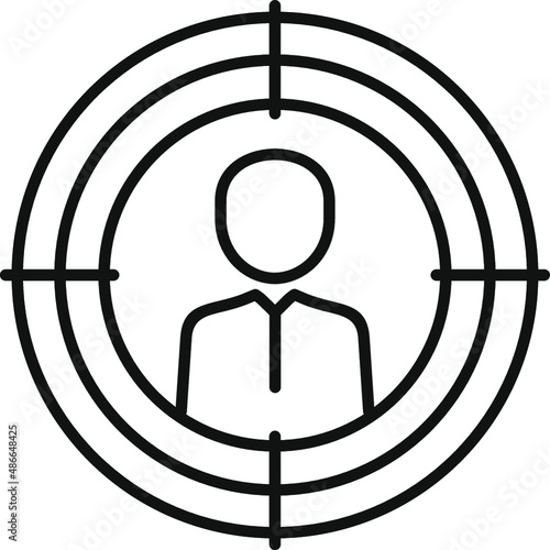 Target Marketing Line Icon