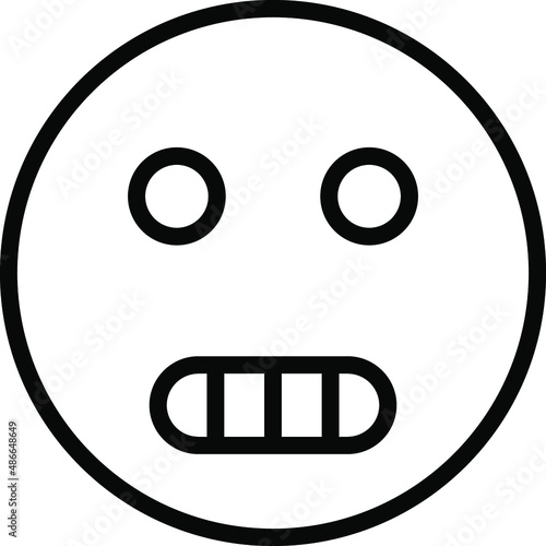 grimacing Line Icon