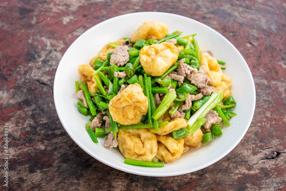 Hunan Farmhouse Fried Pork with Vegetable Oil and Tofu Hunan Farmhouse Fried Pork with Vegetable Oil and Tofu