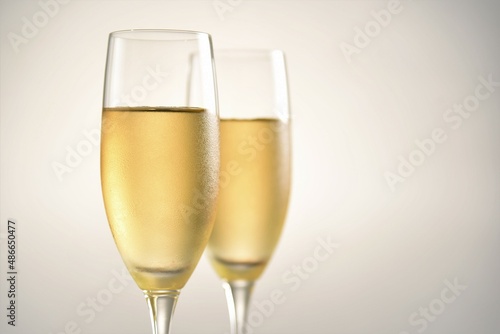 two glasses of champagne