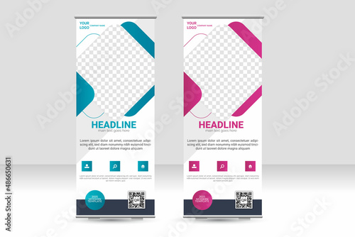 Collection of corporate roll up banner
