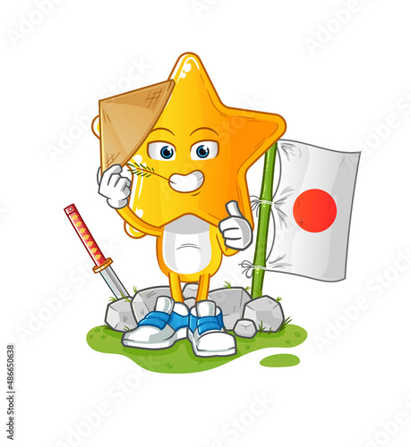 star head cartoon japanese vector. cartoon character