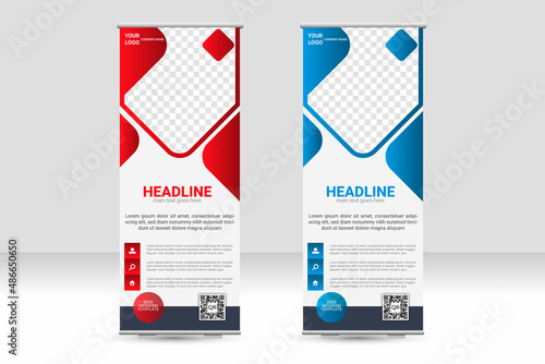 Collection of corporate roll up banner