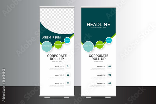 Collection of corporate roll up banner