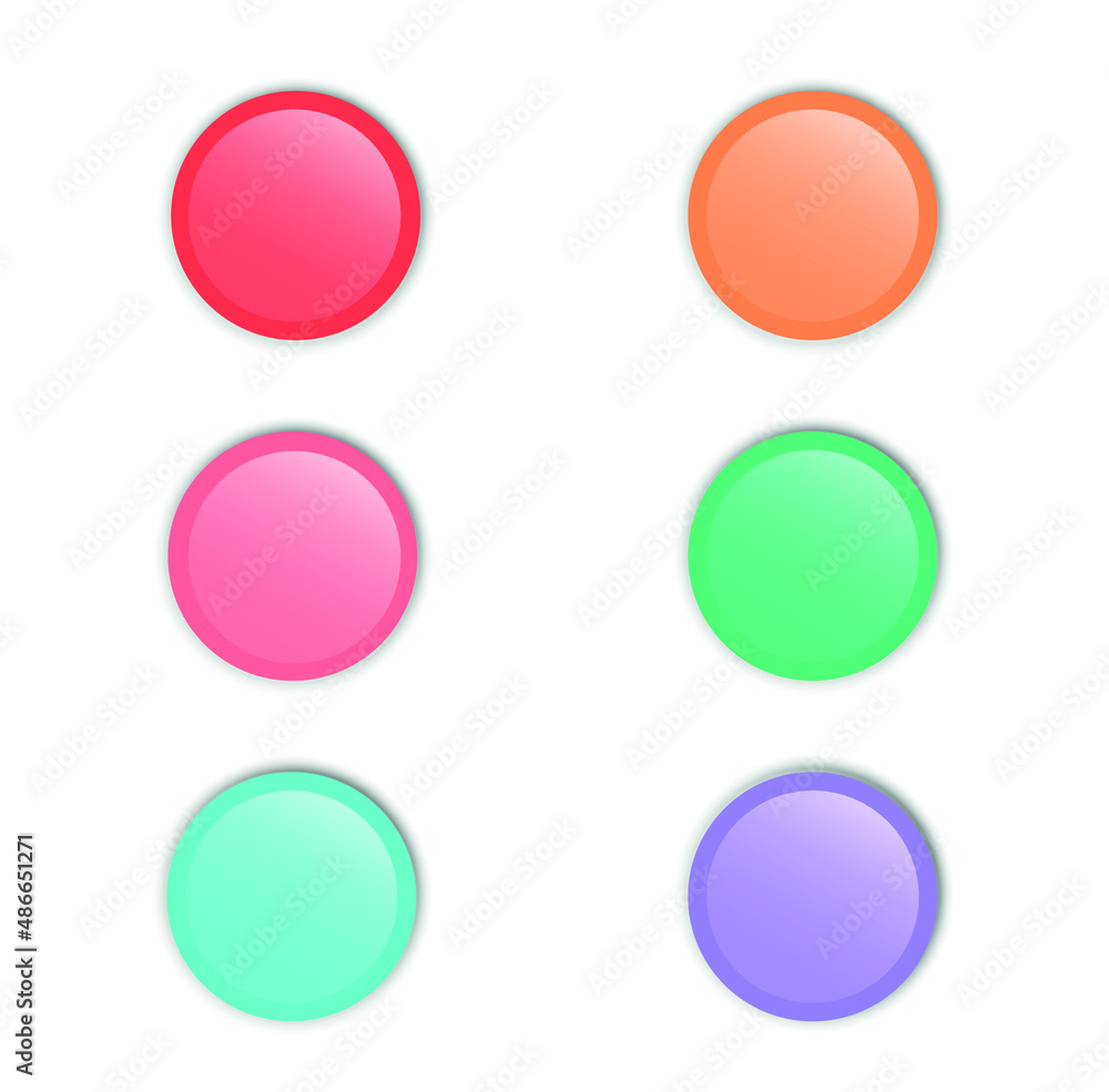 Button Web Icons in various colors Button Web Icons in various colors