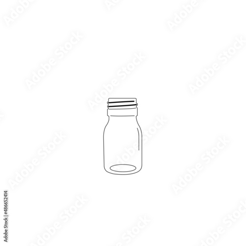 30ml Clear Glass Sirop Bottle No Cap,icon design vector