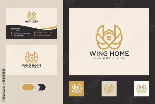 wing with home logo design