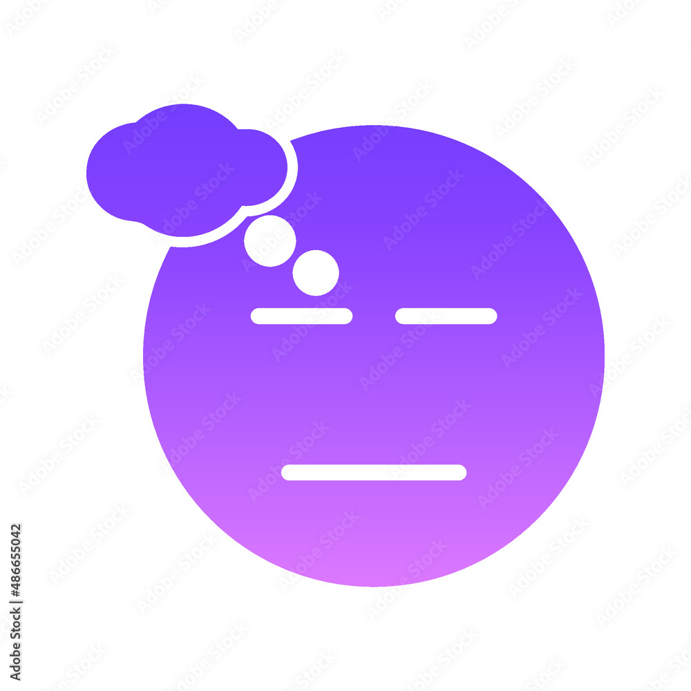 Fototapeta premium thinking Glyph Gradient