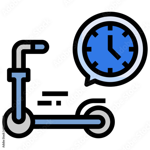 SCOOTER filled outline icon,linear,outline,graphic,illustration