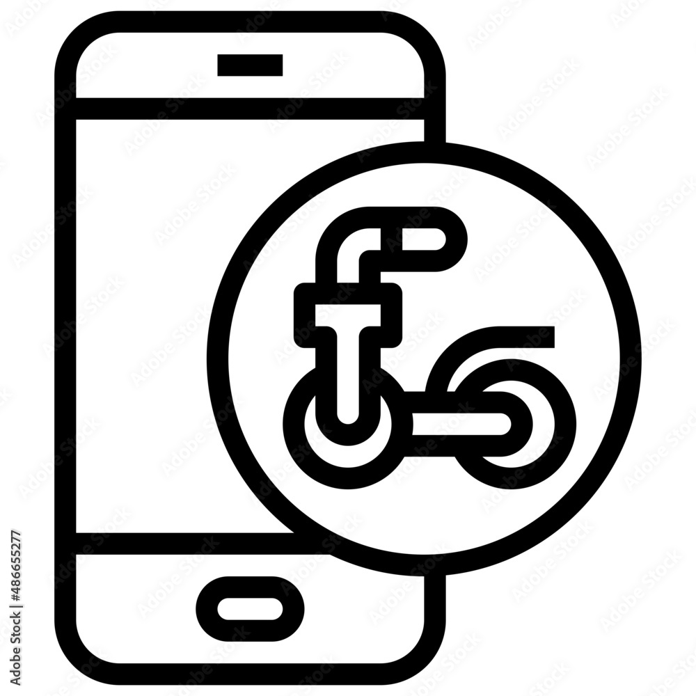 APP line icon,linear,,graphic,illustration APP line icon,linear,,graphic,illustration