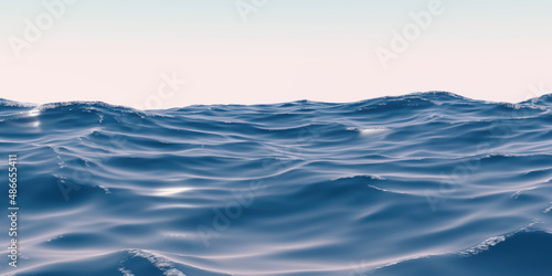 sea surface aerial view sea wave background Abstract ocean movement 3d illustration