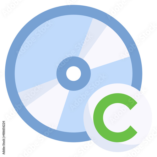 DISK flat icon,linear,outline,graphic,illustration