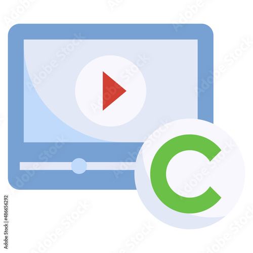 VIDEO flat icon,linear,outline,graphic,illustration