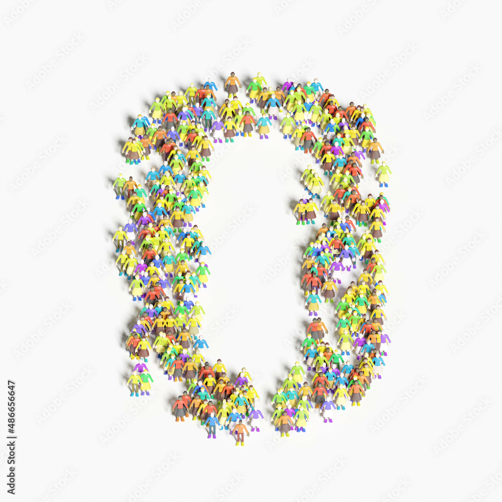 Graphic of people lined in the form of Graphic of people lined in the form of