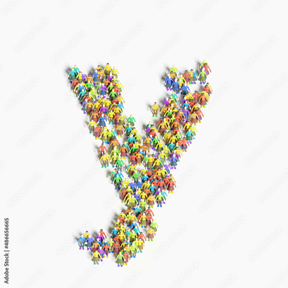 Graphic of people lined in the form of Graphic of people lined in the form of