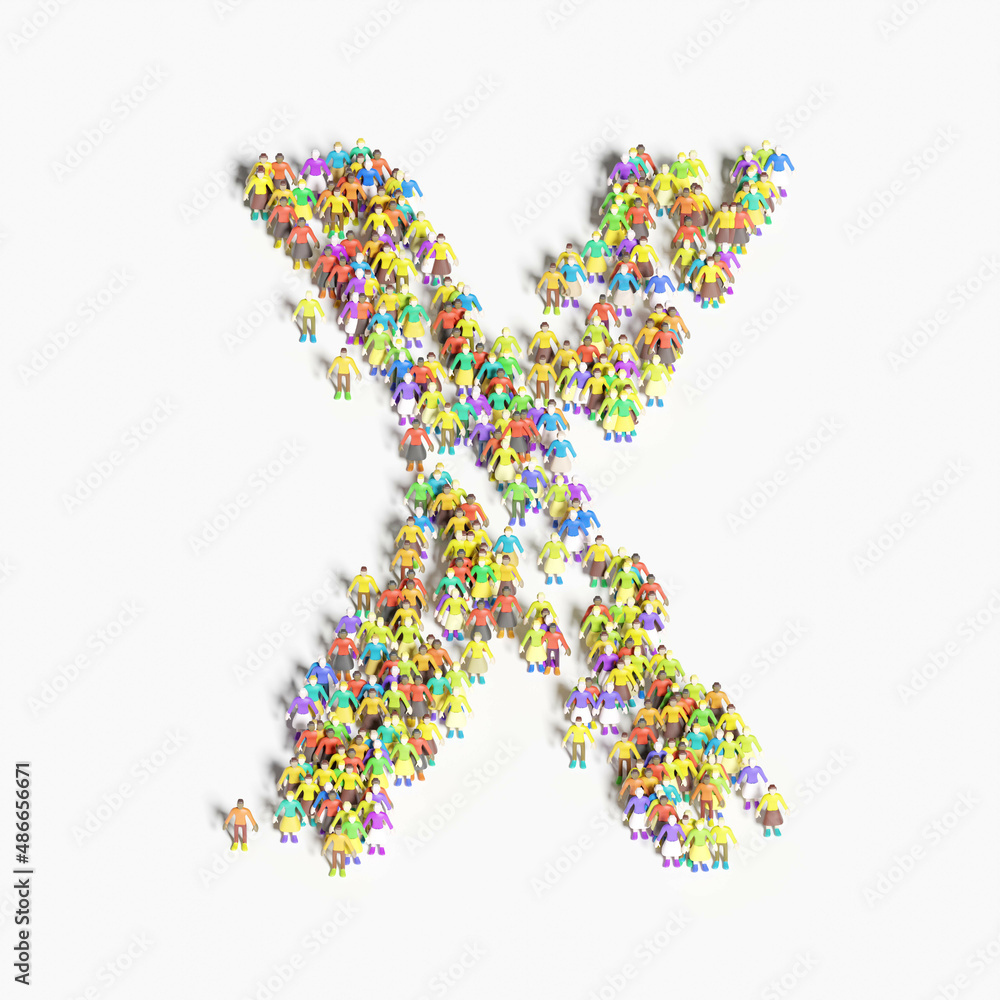 Graphic of people lined in the form of Graphic of people lined in the form of