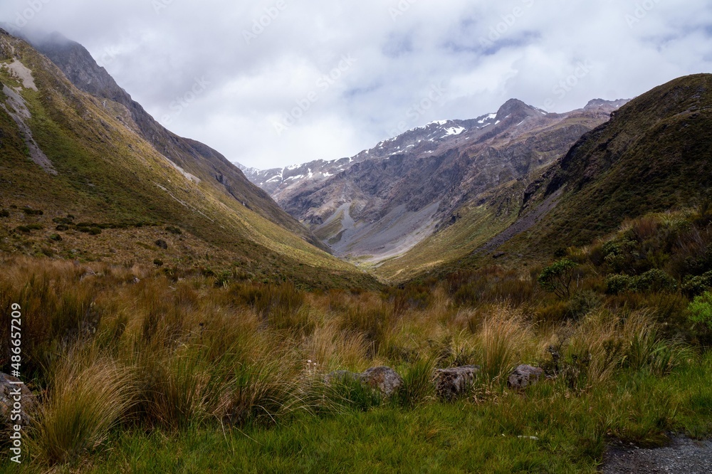Beautiful Mountain view in Arthur's Pass, New Zealand