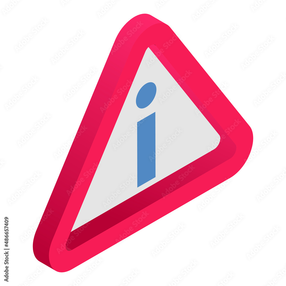 Exclamation Mark - Isometric 3d illustration. Exclamation Mark - Isometric 3d illustration.