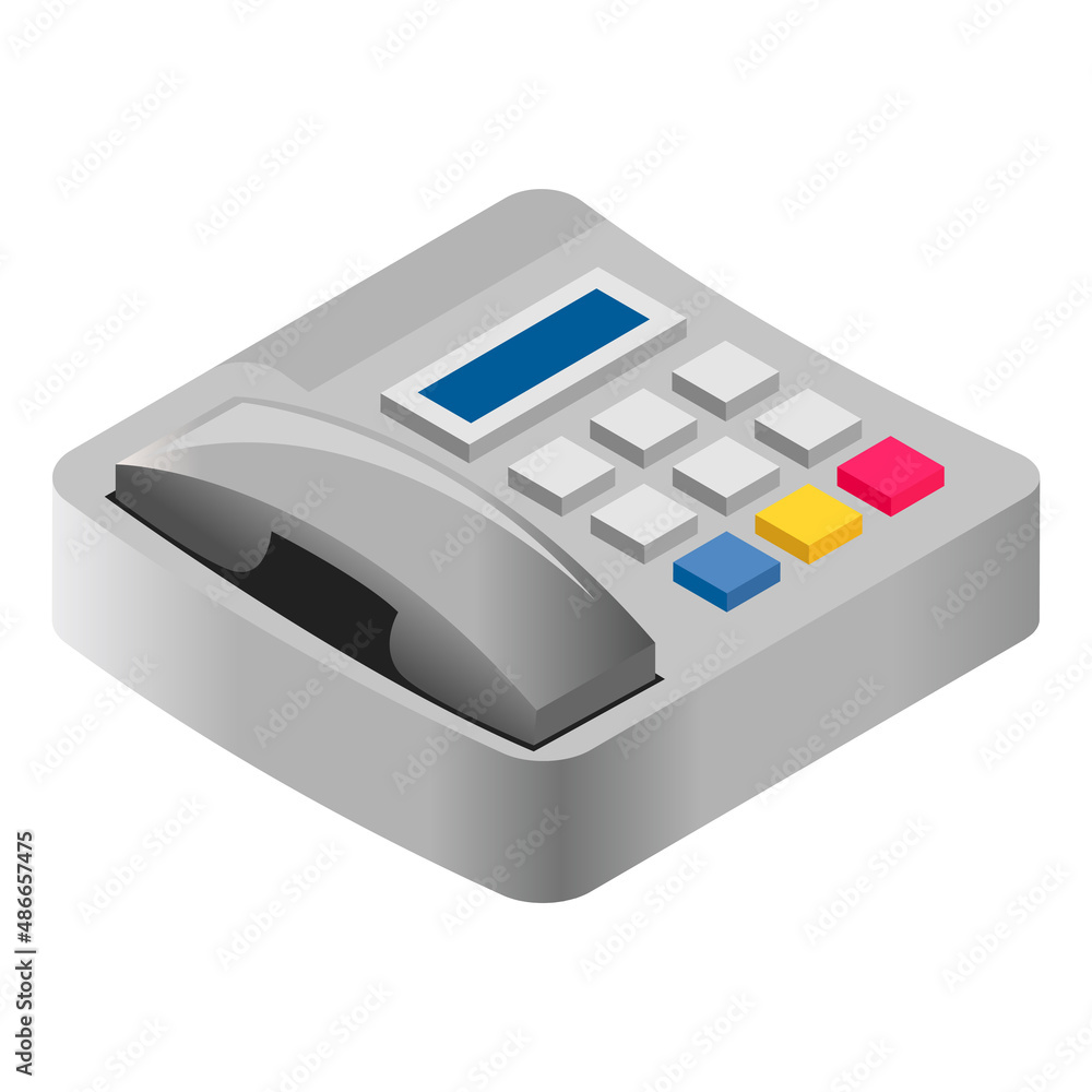 Telephone - Isometric 3d illustration. Telephone - Isometric 3d illustration.