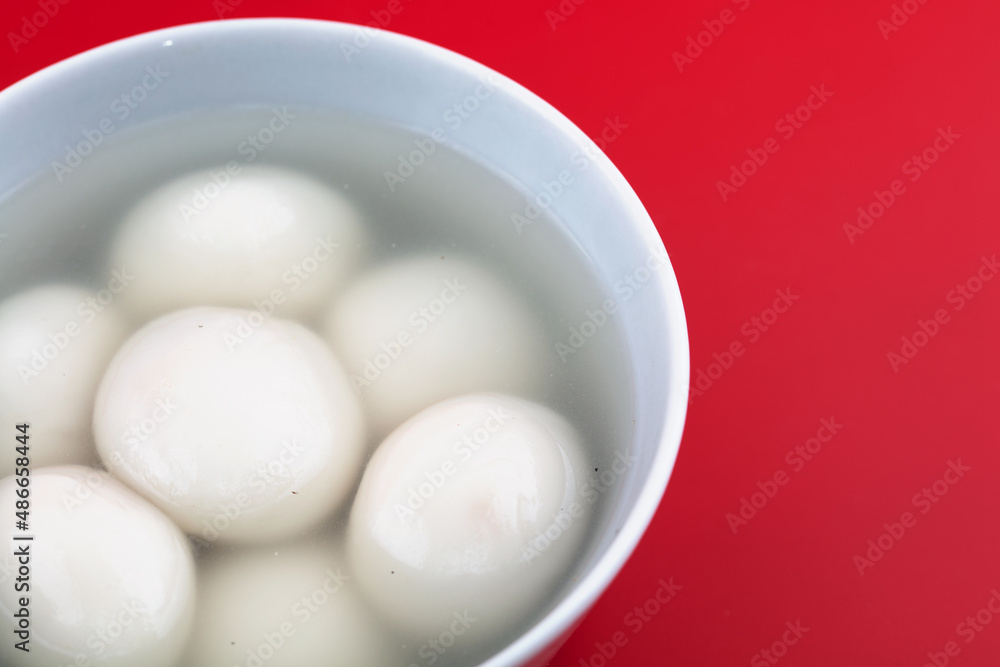 A bowl of traditional Chinese festival food dumplings A bowl of traditional Chinese festival food dumplings