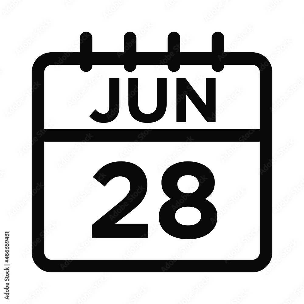 06-Jun - 28 Line Icon calendar symbols pictograms design elements visual representations 06-Jun - 28 Line Icon calendar symbols pictograms design elements visual representations