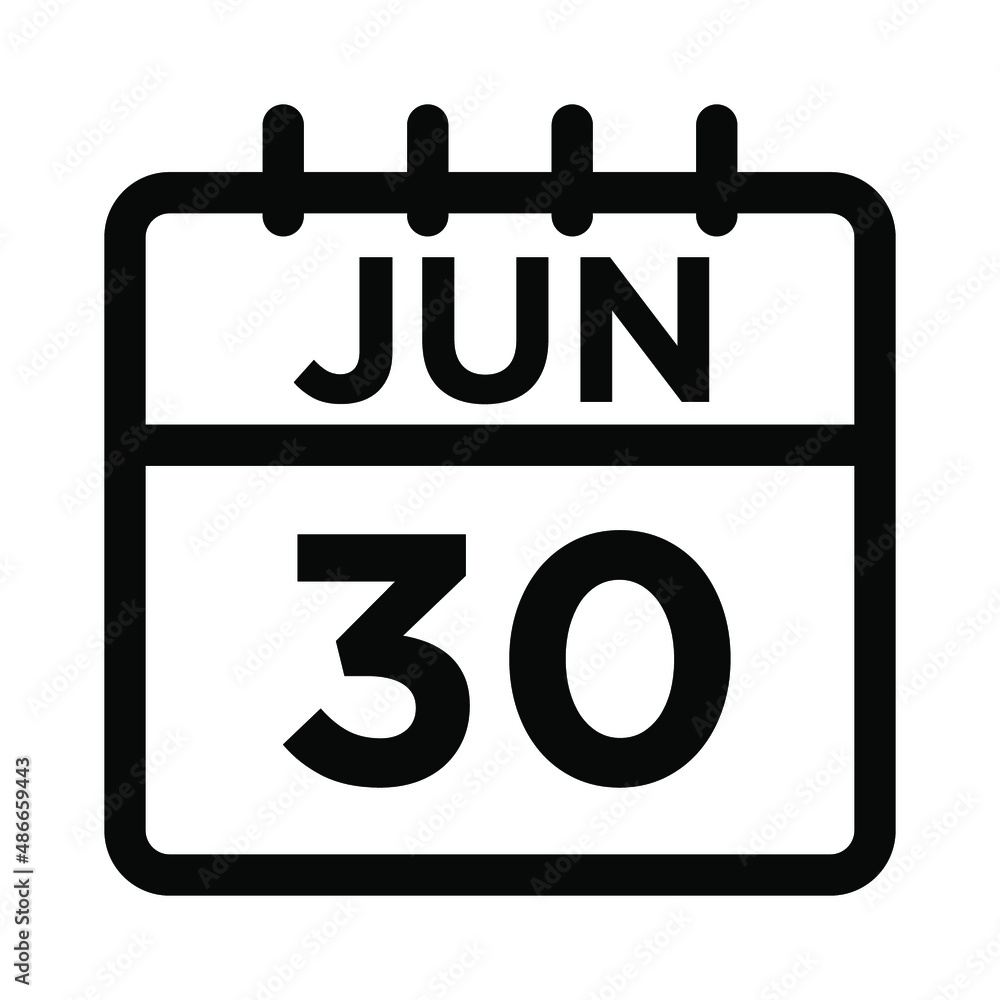 06-Jun - 30 Line Icon calendar symbols pictograms design elements visual representations 06-Jun - 30 Line Icon calendar symbols pictograms design elements visual representations