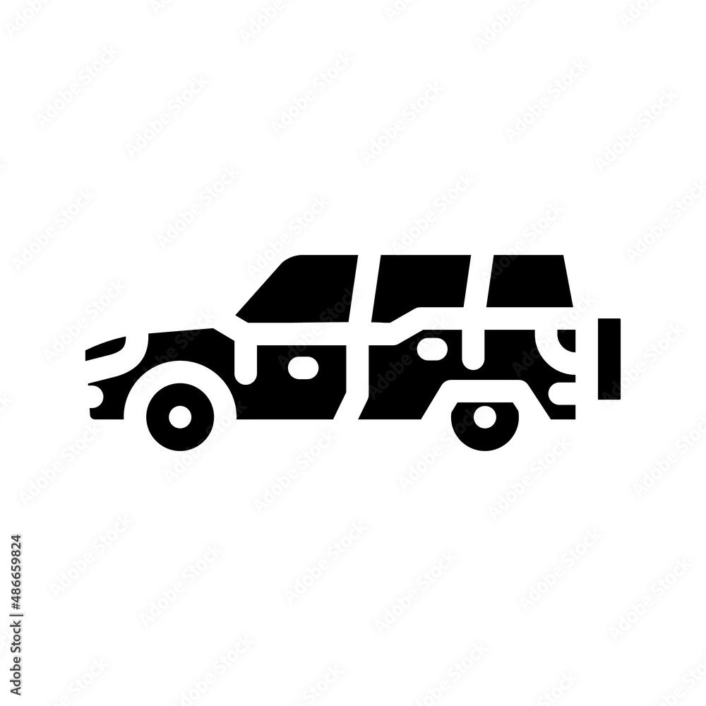suv high cross car glyph icon vector. suv high cross car sign. isolated contour symbol black illustration suv high cross car glyph icon vector. suv high cross car sign. isolated contour symbol black illustration