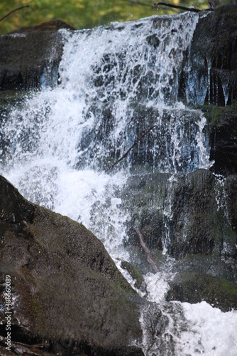 waterfall in the mountains