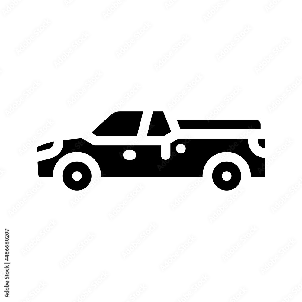 pickup glyph icon vector. pickup sign. isolated contour symbol black illustration