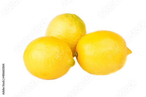 Fototapeta Naklejka Na Ścianę i Meble -  lemon isolated on white background. Tropical fruits. view from above