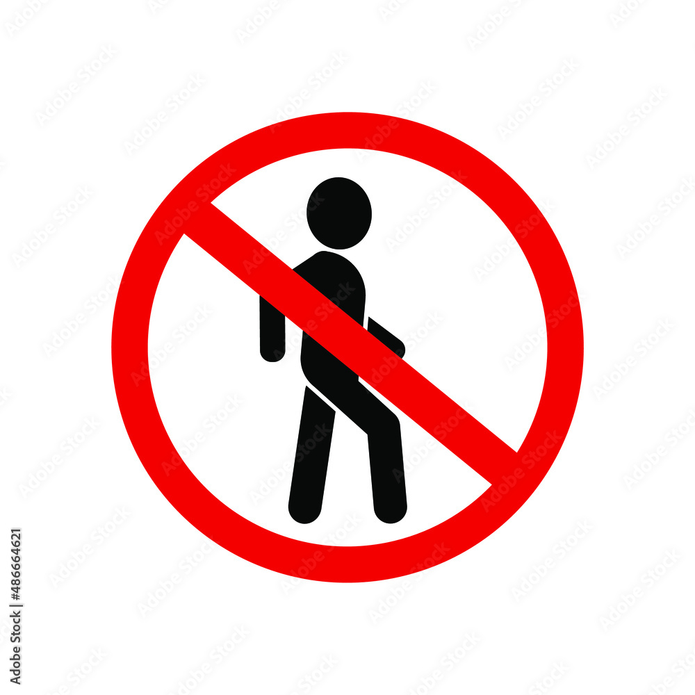 No entry sign on white background No entry sign on white background