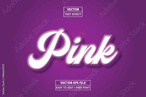 Pink-text-style-effect-Premium Vector