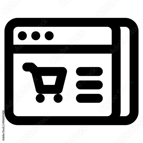 online shopping icon illustration