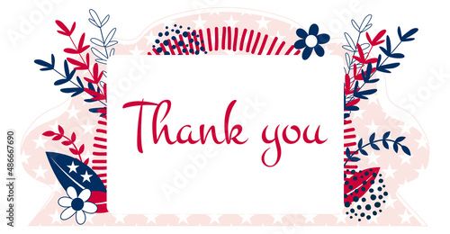 Thank you America, USA Flagge Farben