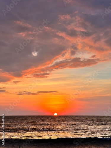 Sunset over the sea