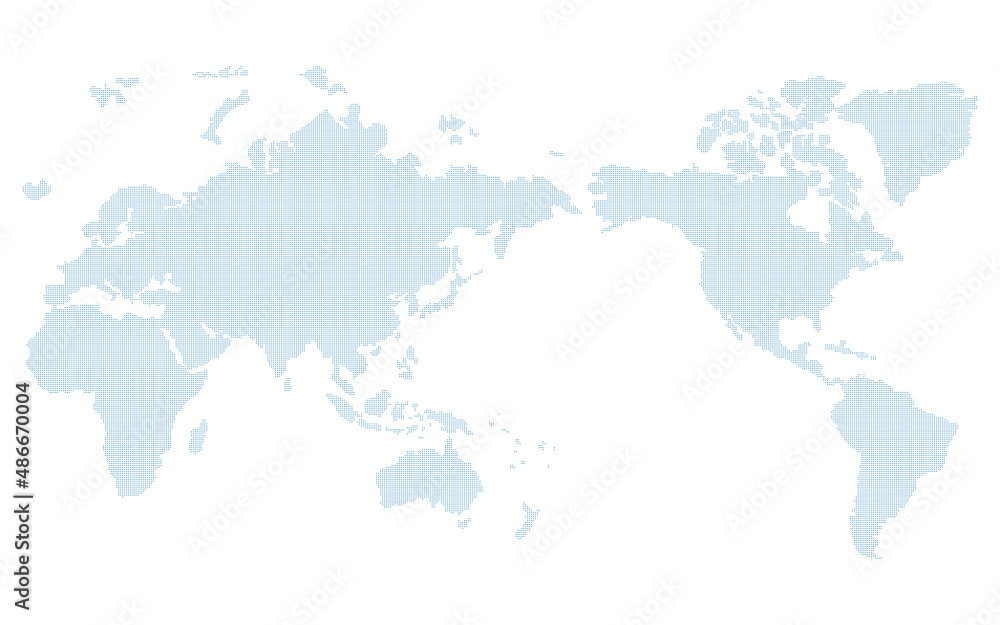 世界地図　ドット　ベクター素材