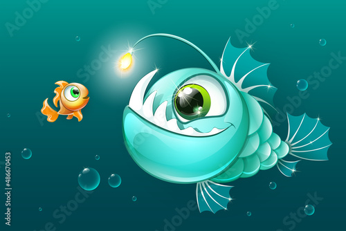 Angler Fish with little fish