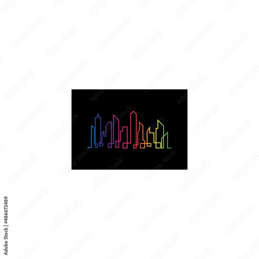 Fototapeta premium city skyline vector illustration template design