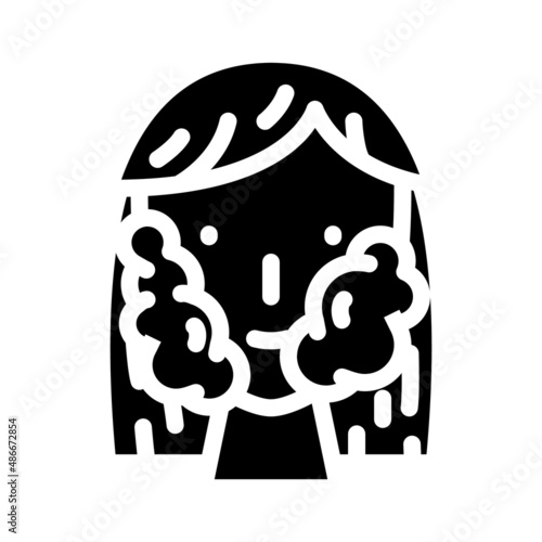 cream face treatment glyph icon vector. cream face treatment sign. isolated contour symbol black illustration