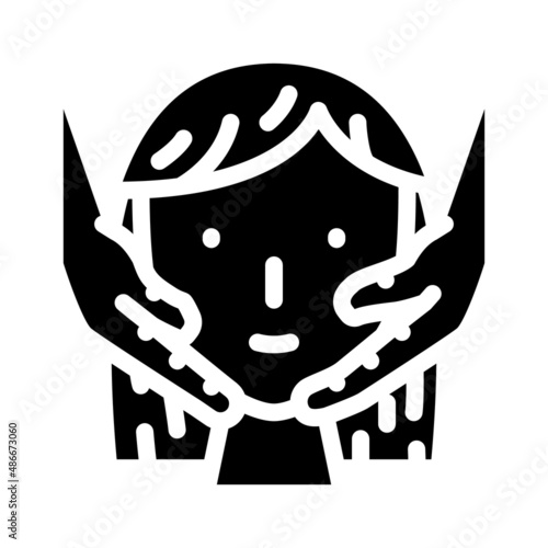 massage beauty salon procedure glyph icon vector. massage beauty salon procedure sign. isolated contour symbol black illustration