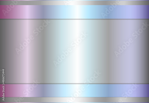 Background silver metallic, 3d chrome design with soft iridescence color, vector illustration.