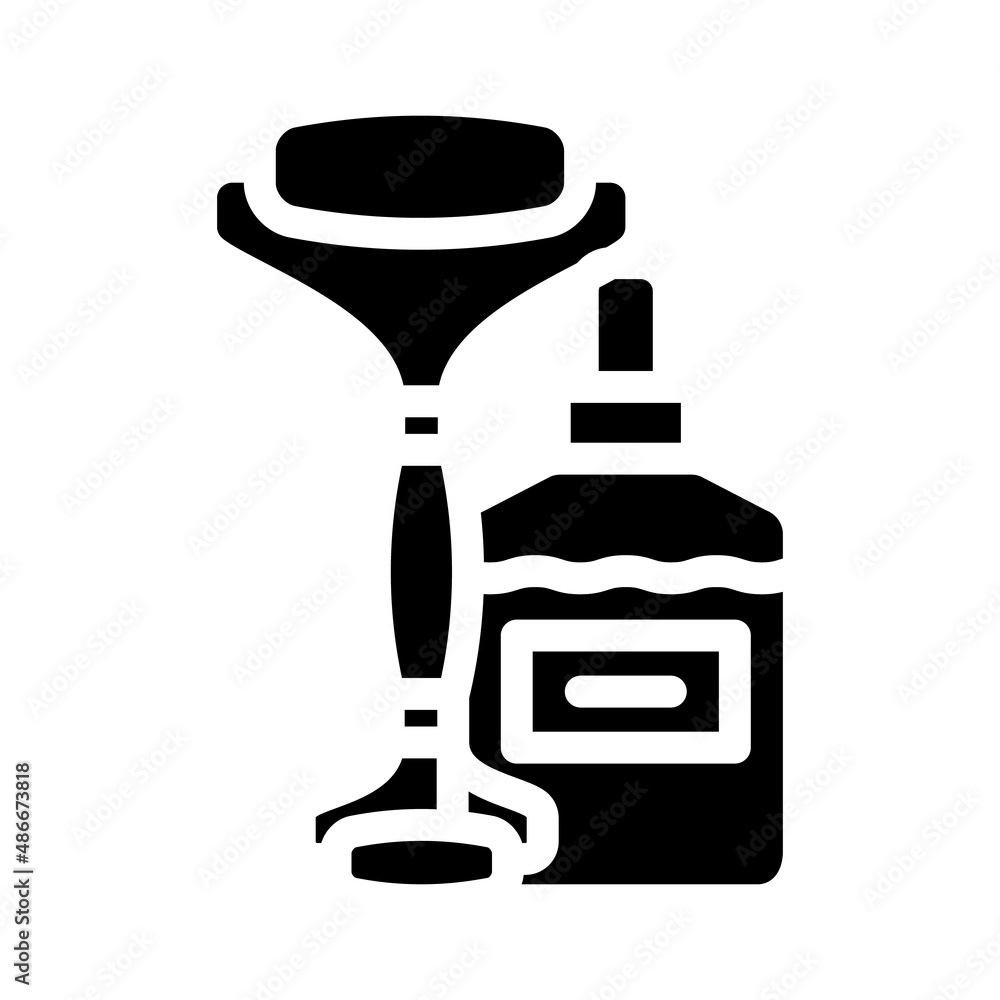 Obraz premium roller face massager glyph icon vector. roller face massager sign. isolated contour symbol black illustration
