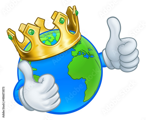 Crown Earth Globe World Mas...