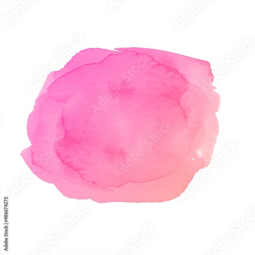Soft pink watercolor hand drawn splash background