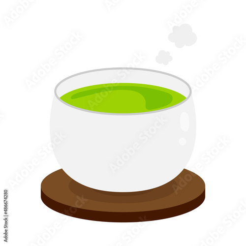 緑茶のシンプルなベクターイラスト
